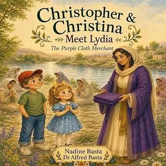 Christopher & Christina Meet Lydia: The Purple Cloth Merchant by Alfred Basta (book cover)