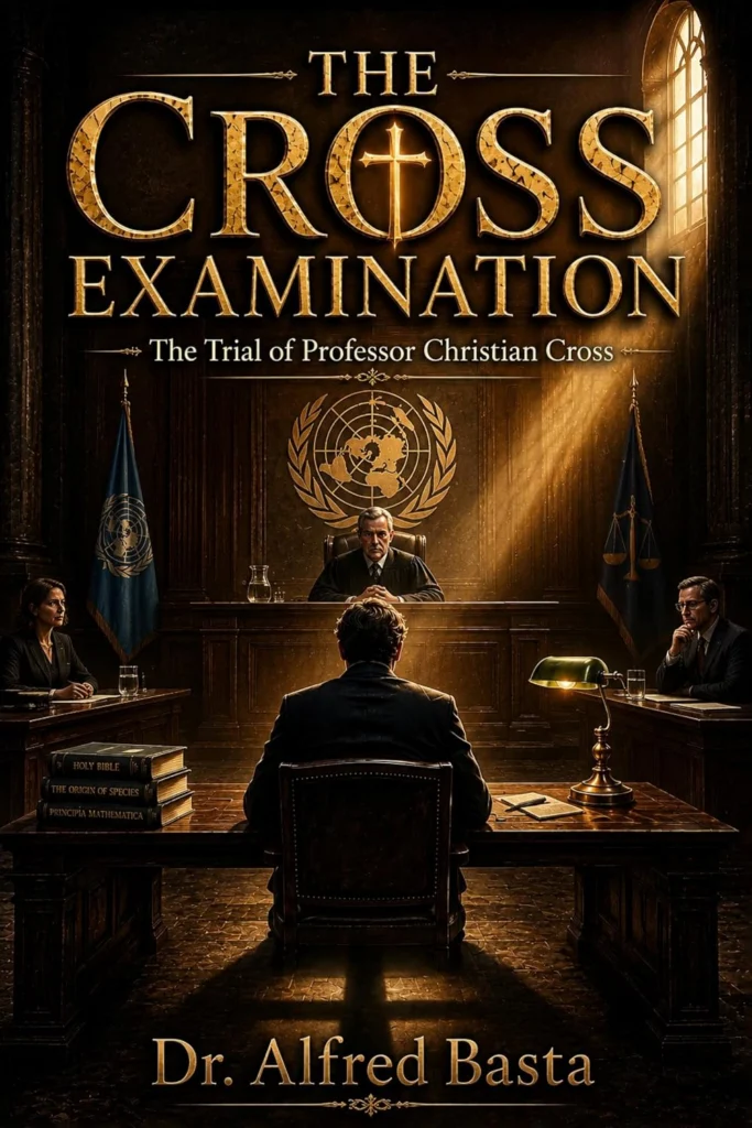 The Cross Examination: The Trial of Professor Christian Cross by Alfred Basta (book cover)
