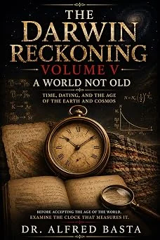 The Darwin Reckoning: Volume V – A World Not Old by Alfred Basta (book cover)