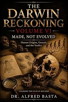 The Darwin Reckoning: Volume VI – Made, Not Evolved by Alfred Basta (book cover)