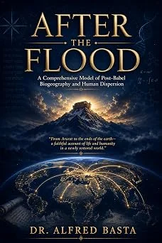 After the Flood: A Comprehensive Model of Post-Babel Biogeography and Human Dispersion by Alfred Basta (book cover)