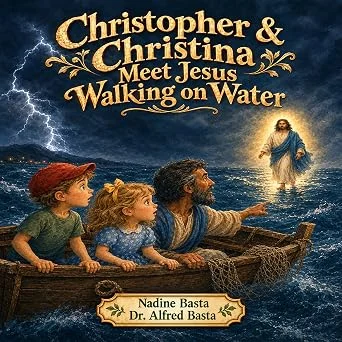 Christopher & Christina Meet Jesus Walking on Water: Don’t Be Afraid — I Am Here by Alfred Basta (book cover)
