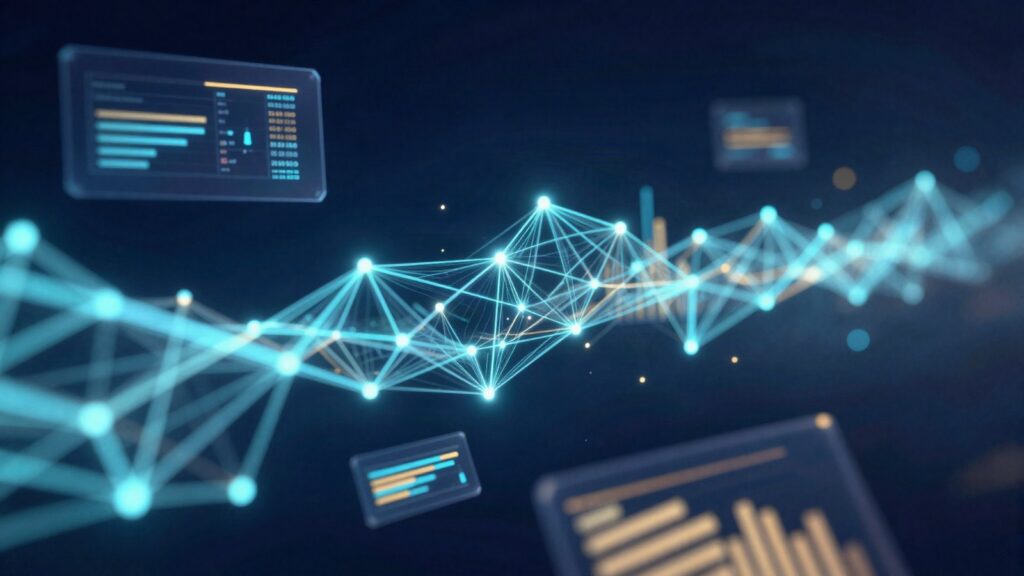 Foundations of AI and Data Science course cover: a neural network flowing into charts